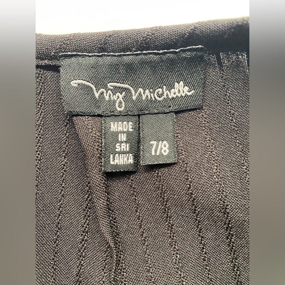 My Michelle Vintage Black Lightweight A-line Skirt with Stripes Size 7/8 F‎ - Picture 5 of 6